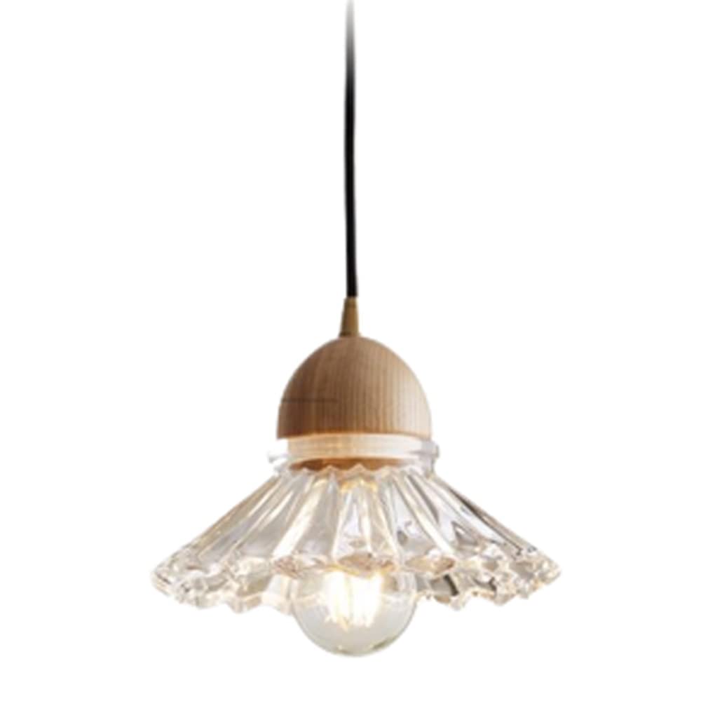 Hailie Retro Wood Pendant Light Glass Bedroom/Living Room/Dining Room