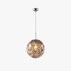 Hailie Modern Sphere Pendant Light Glass Gold/Black Dining Room