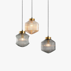 Hailie Modern  LED Pendant Light Smoke Gray Glass Bedroom