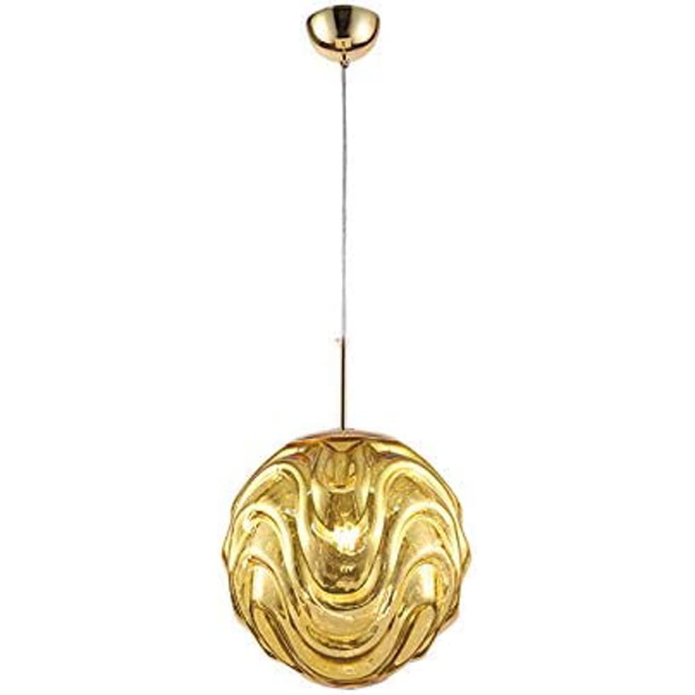 Hailie Modern Sphere Pendant Light Glass Gold/Black Dining Room