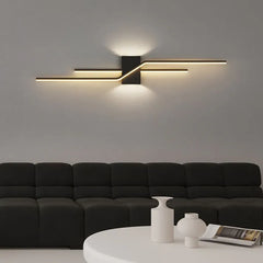 Flush Wall Light For Bathroom Linear Alana Metal Warm White Led Ip44