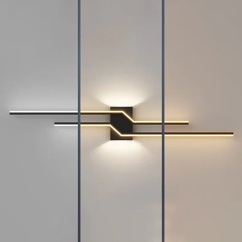 Flush Wall Light For Bathroom Linear Alana Metal Warm White Led Ip44