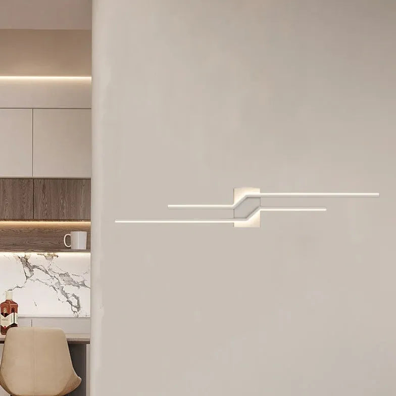 Flush Wall Light For Bathroom Linear Alana Metal Warm White Led Ip44