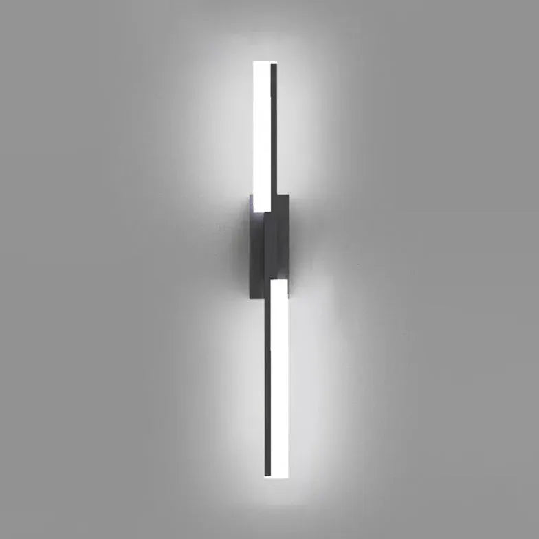 Black Up & Down Light For Bathroom Alana Metal Cool White