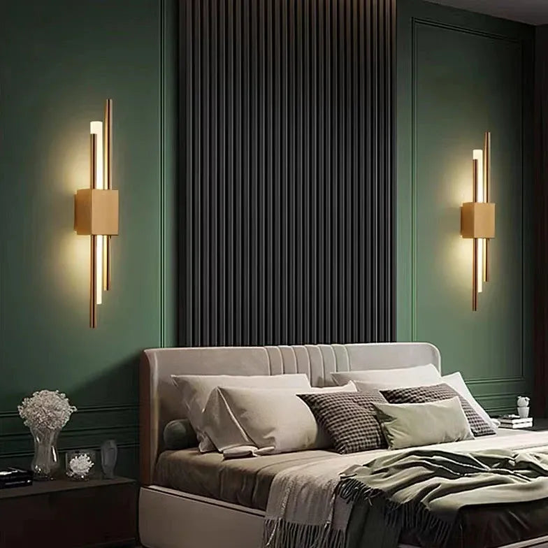 Black Up & Down Light For Bedroom Alana Metal Warm White Ip20