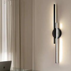 Black Flush Light For Bedroom Linear Alana Metal Warm White