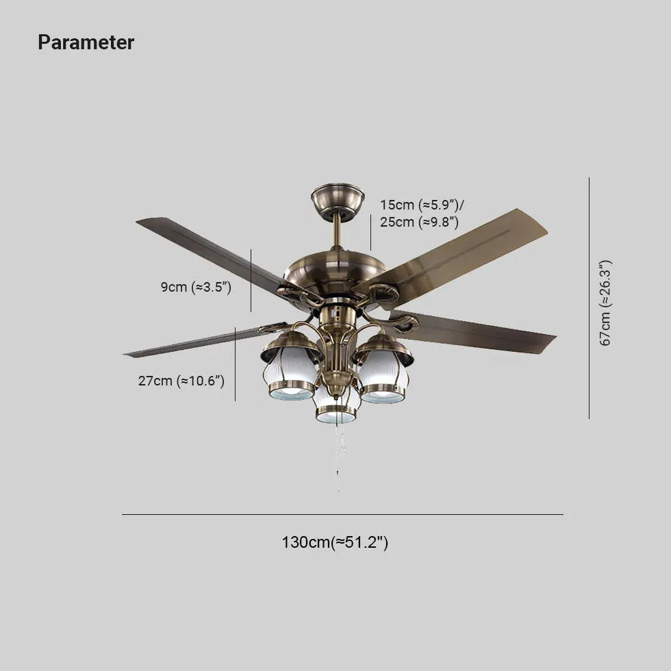 Ceiling Fan With Light For Study Room Alessio Metal & Acrylic Dimmable