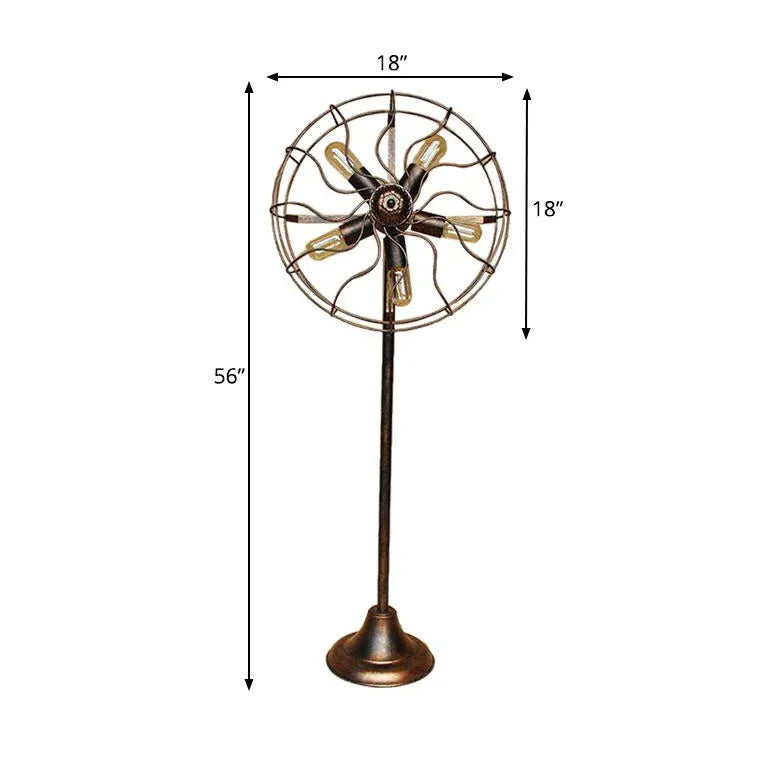 Brown Floor Lamp For Bedroom Alessio Metal Led Ip20 Plug