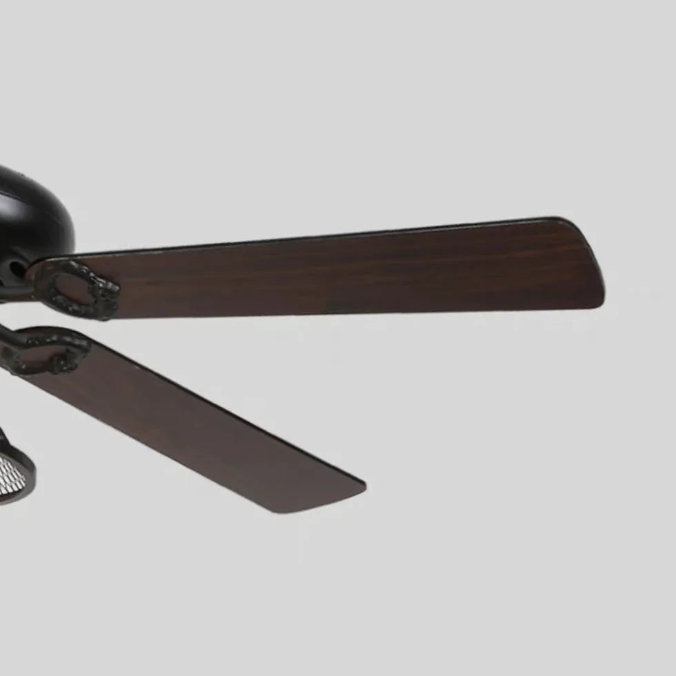 Black Ceiling Fan With Light For Bedroom Alessio Metal & Acrylic