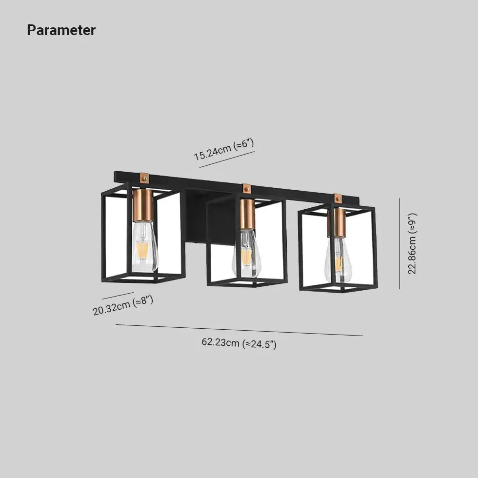 Industrie Wandlampe im schlichten Metallrahmen Design