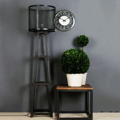 Black Floor Lamp For Bedroom Cylinder Alessio Metal Ip20 Plug Led