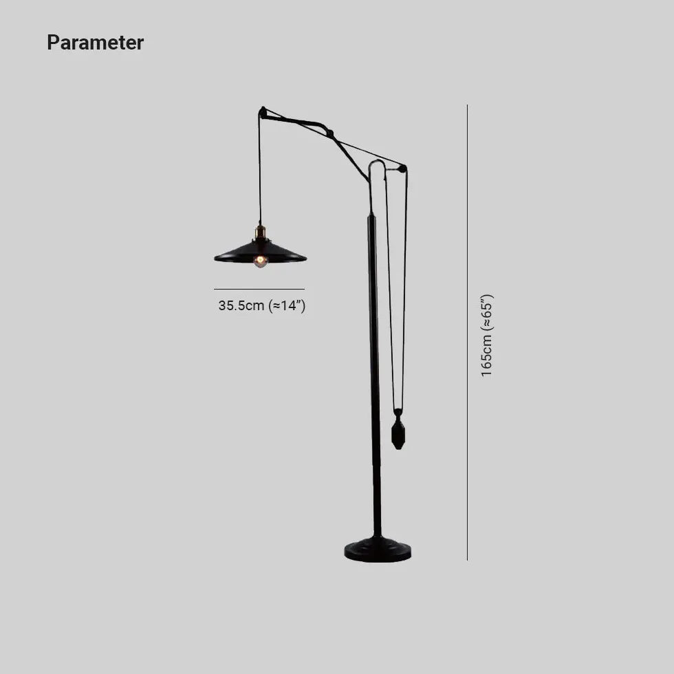 Black Floor Lamp For Study Room Alessio Metal Ip20 Led Plug