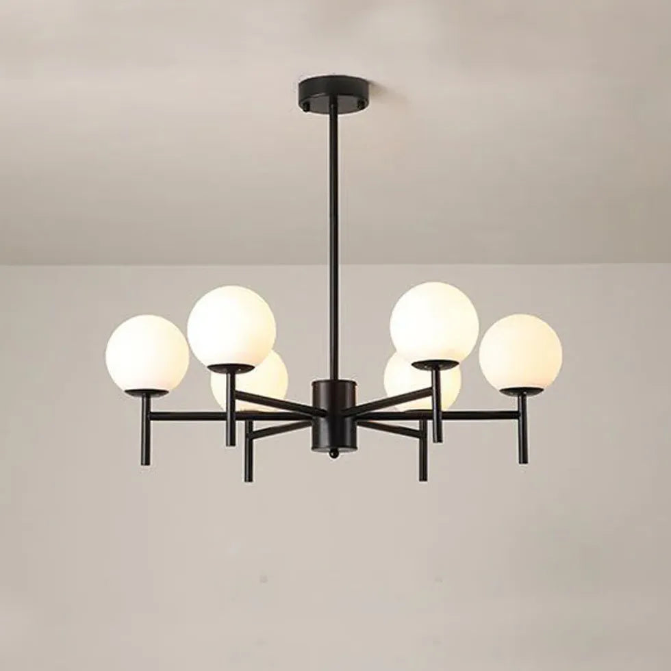 Black Modern Chandeliers For Bedroom Alessio Metal Warm White Ip20 Led