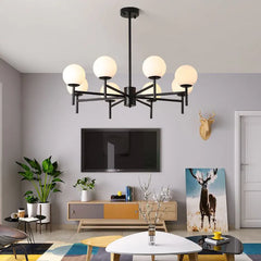 Black Modern Chandeliers For Bedroom Alessio Metal Warm White Ip20 Led