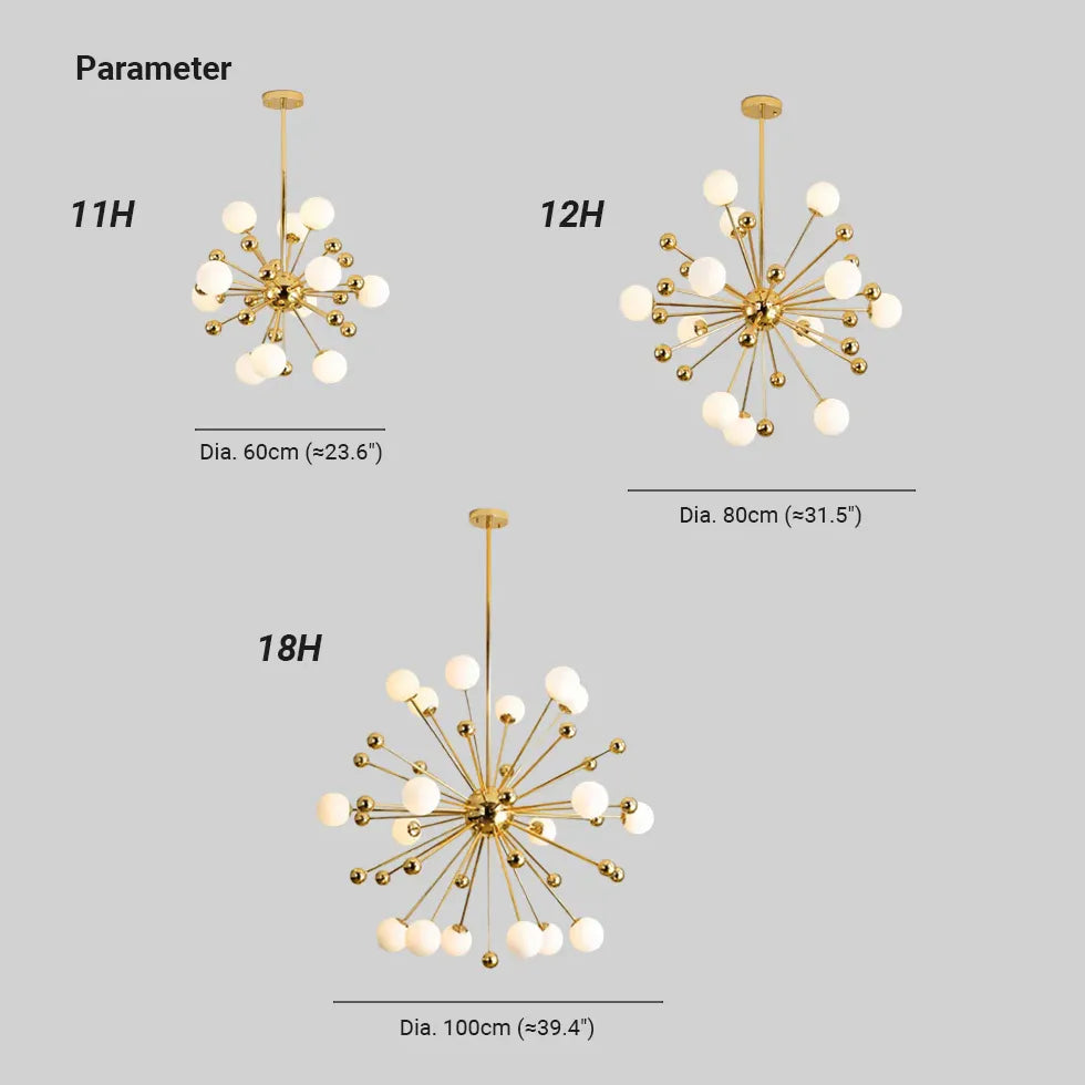 Moderne Hängelampen für Wohnzimmer in goldweißem Stil