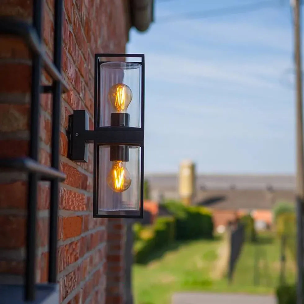 Wandleuchte quadratisch schwarz für stilvolle Outdoorbeleuchtung