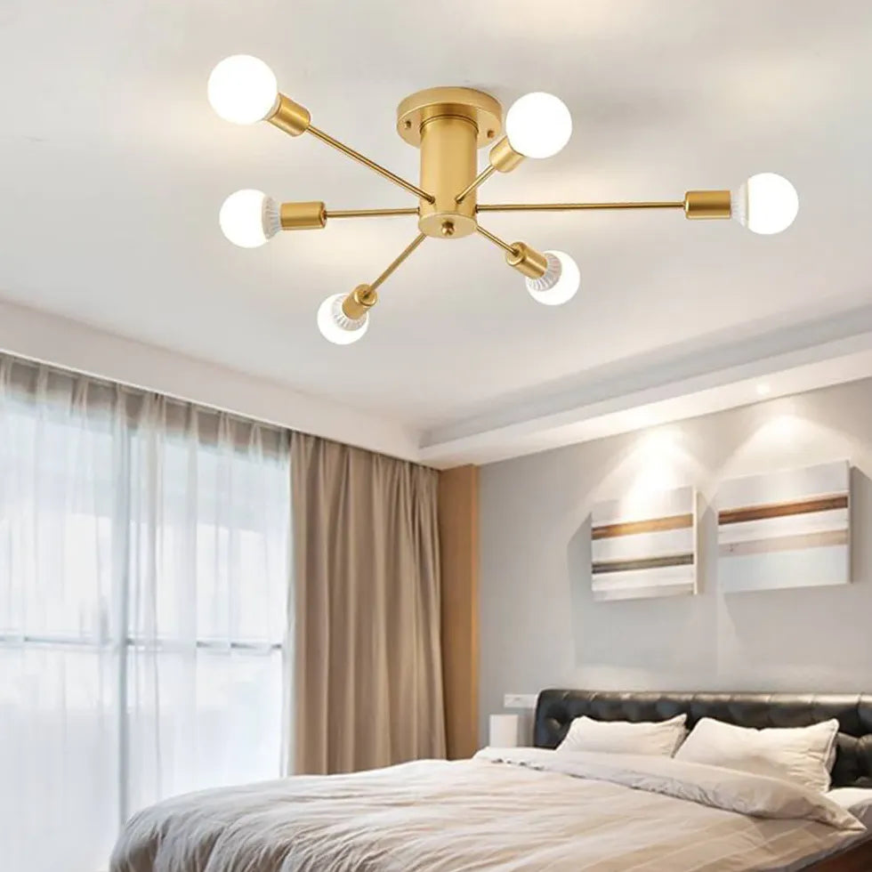 Semi-flush Light For Bedroom Alessio Metal Ip20