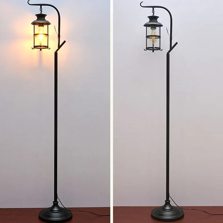 Black Floor Lamp For Study Room Alessio Metal