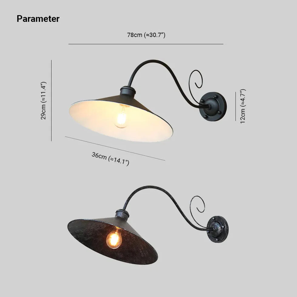 Black Outdoor Wall Light Alessio Metal Ip20 Led Outdoor