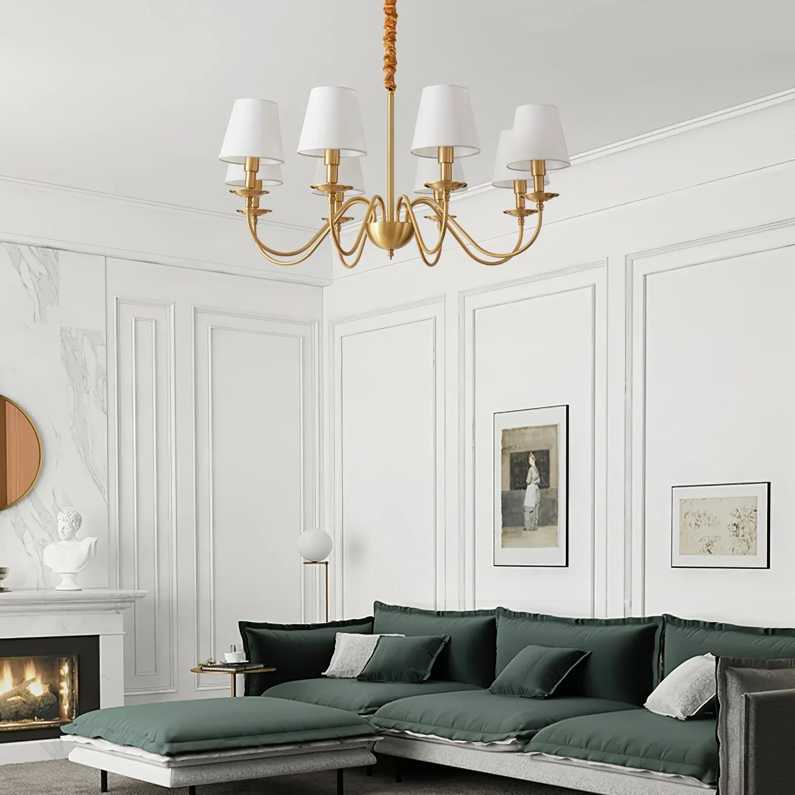 White Chandelier For Bedroom Alessio Metal Ip20