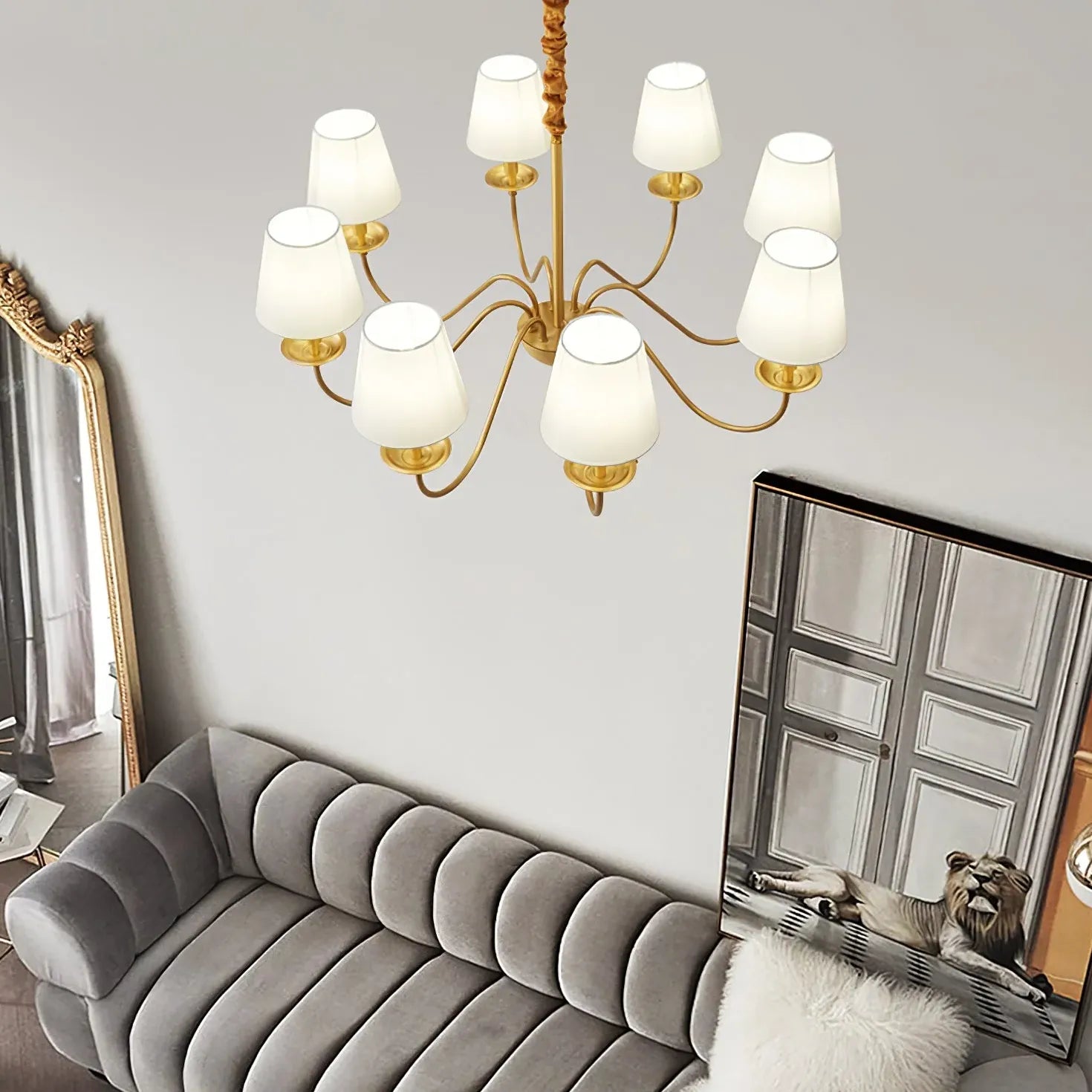 White Chandelier For Bedroom Alessio Metal Ip20