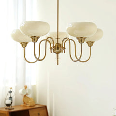 White Chandelier For Bedroom Alessio Metal Led