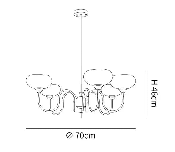 White Chandelier For Bedroom Alessio Metal Led