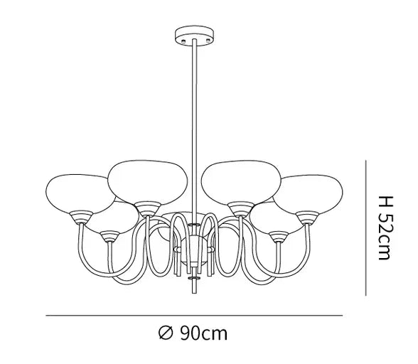 White Chandelier For Bedroom Alessio Metal Led