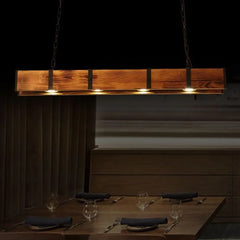 Chandelier For Bedroom Linear Alessio Wood