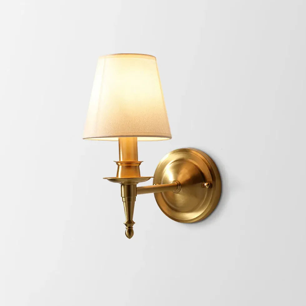 Gold Single Arm Wall Light For Bedroom Alessio Copper