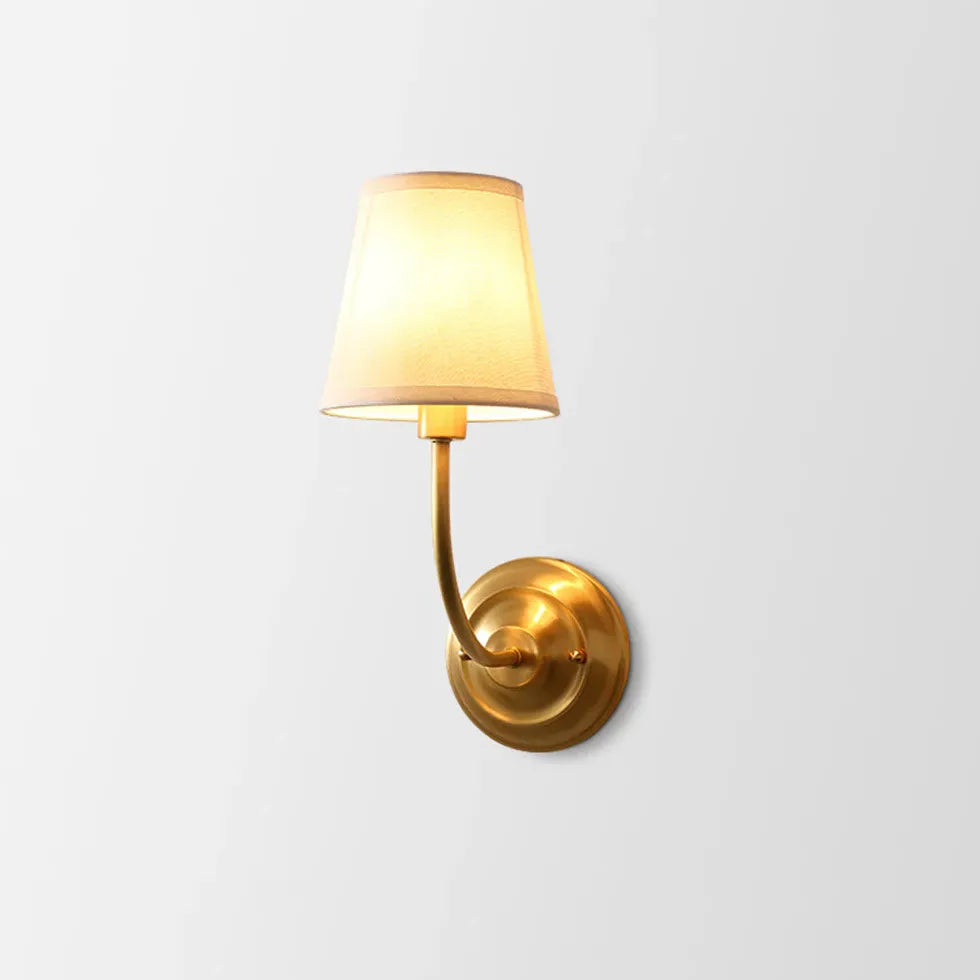 Gold Single Arm Wall Light For Bedroom Alessio Copper