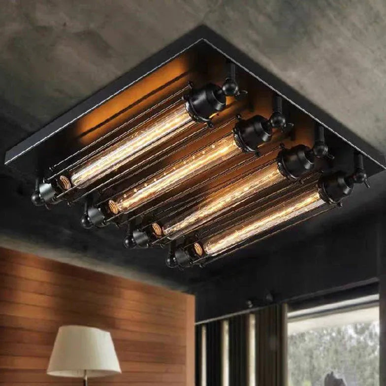 Black Flush Light For Bedroom Alessio Metal Ip20