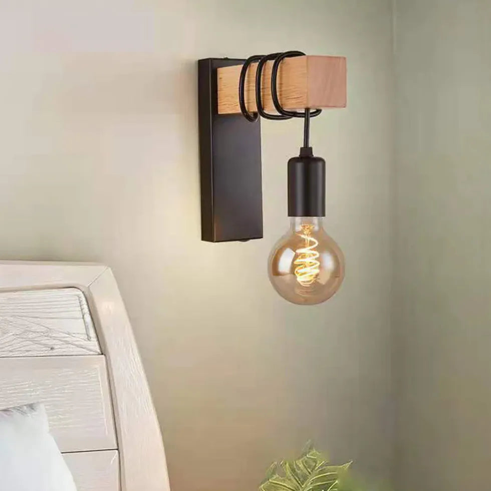 Black Single Arm Wall Light For Bedroom Alessio Metal