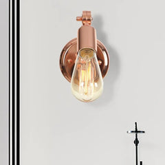 Gold Single Arm Wall Light For Bedroom Alessio Wood Led