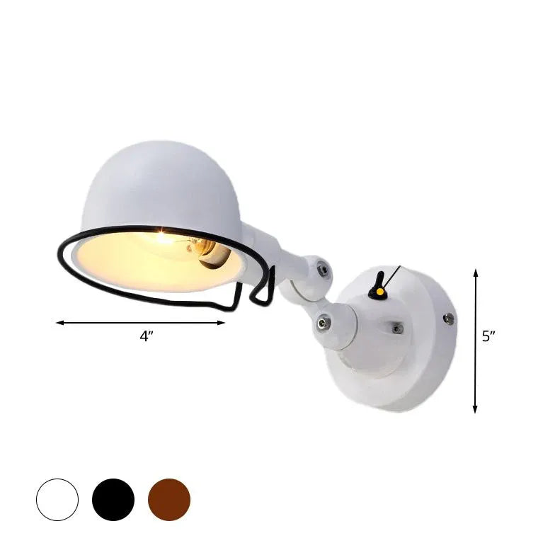 Black Single Arm Wall Light For Bedroom Alessio Metal Led Ip20