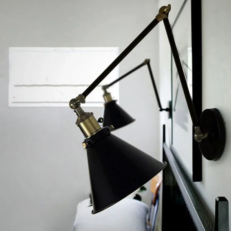 Black Single Arm Wall Light For Bedroom Alessio Metal Ip20 Led