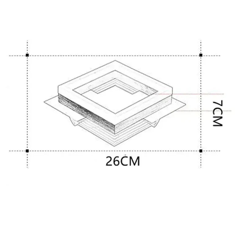 Deckenleuchte viereckig in modernem goldenen LED Stil