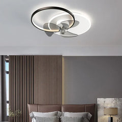 Ceiling Fan With Light For Bedroom Arisha Metal Ip20 Dimmable