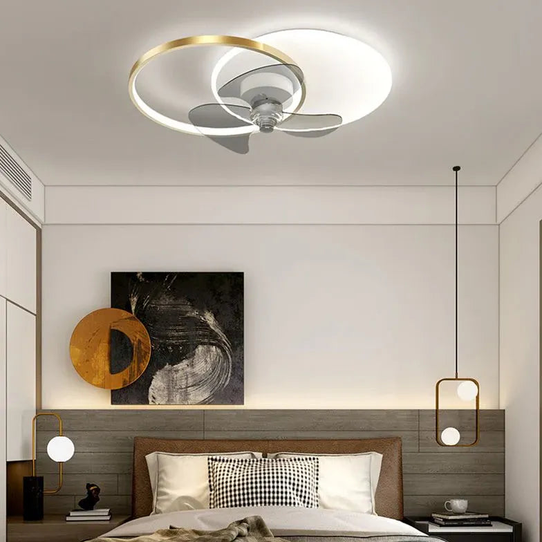 Ceiling Fan With Light For Bedroom Arisha Metal Ip20 Dimmable