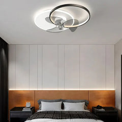 Ceiling Fan With Light For Bedroom Arisha Metal Ip20 Dimmable