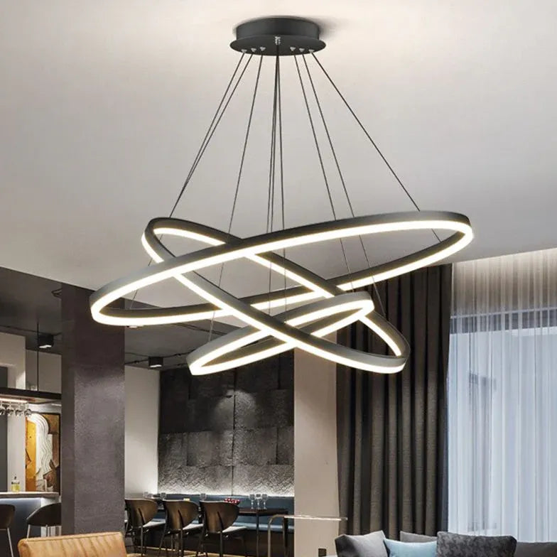 Black Statement Pendant Light For Bedroom Arisha Metal & Acrylic Ip20