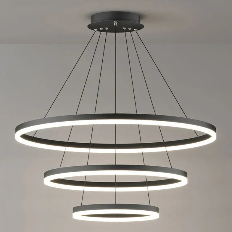 Black Statement Pendant Light For Bedroom Arisha Metal & Acrylic Ip20