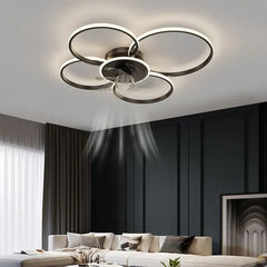 Ceiling Fan With Light For Bedroom Arisha Metal Led