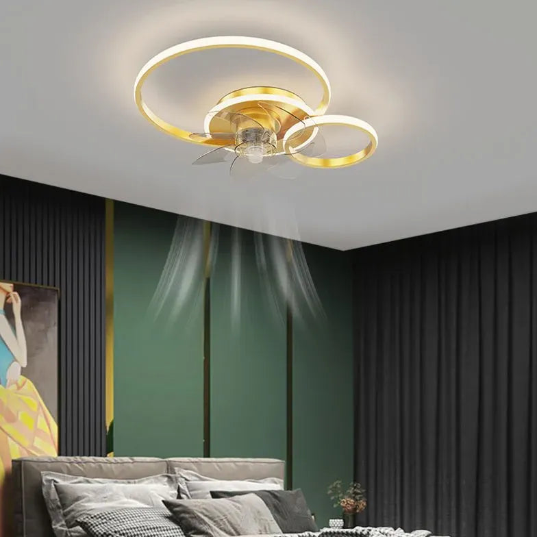 Ceiling Fan With Light For Bedroom Arisha Metal Led