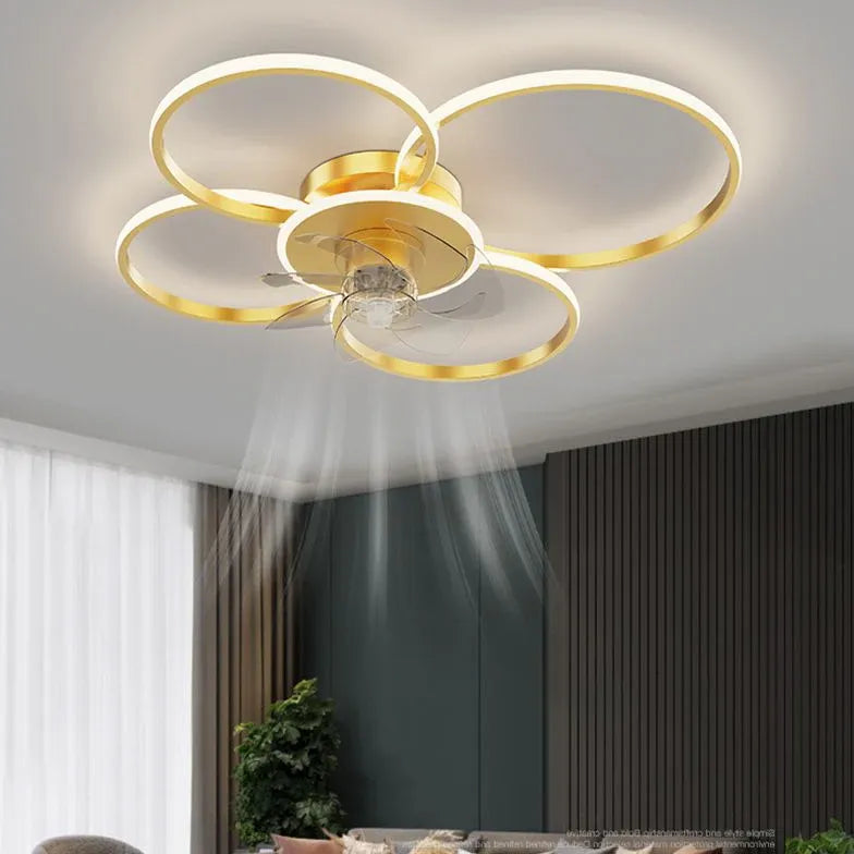 Ceiling Fan With Light For Bedroom Arisha Metal Led