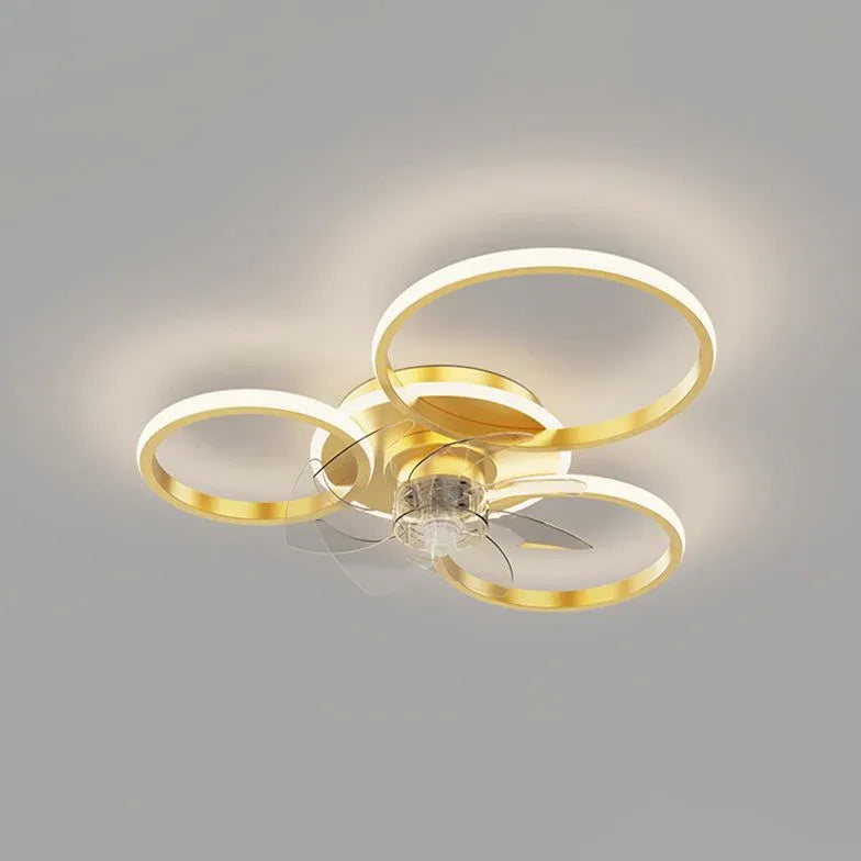 Ceiling Fan With Light For Bedroom Arisha Metal Led