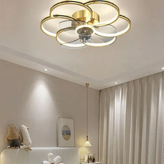 Ceiling Fan With Light For Bedroom Arisha Metal Dimmable Ip20 Led