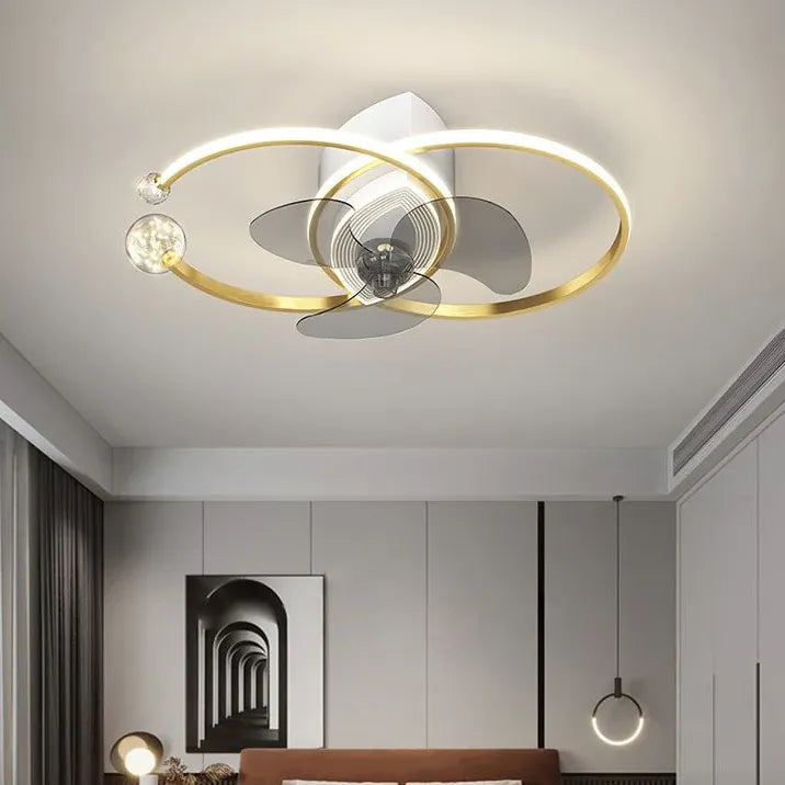 Ceiling Fan With Light For Bedroom Arisha Metal