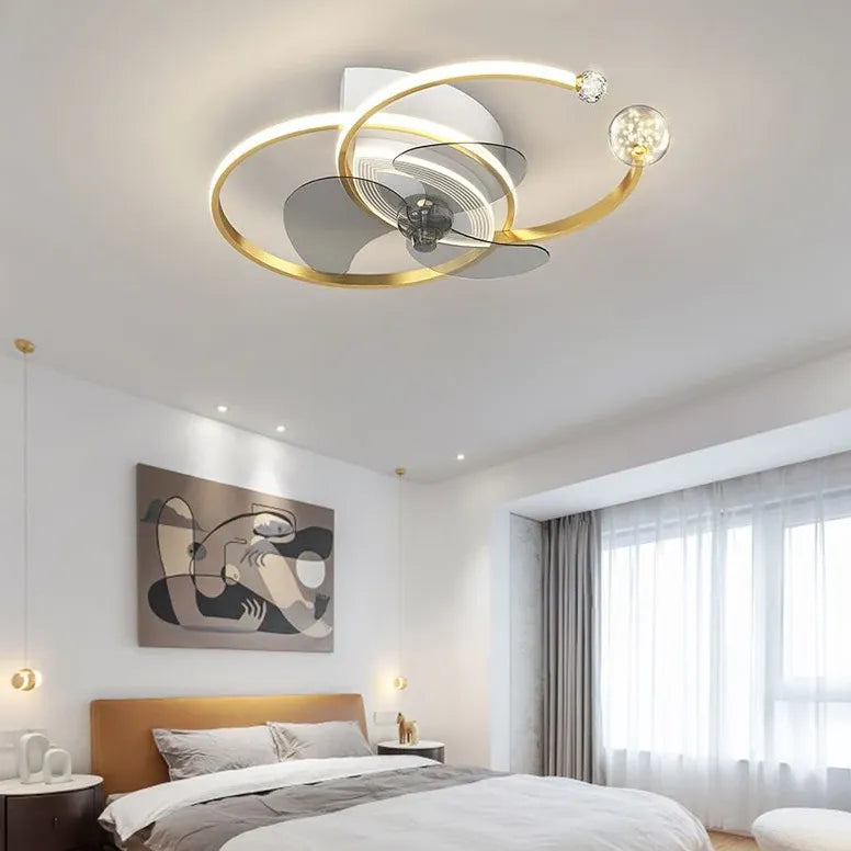 Ceiling Fan With Light For Bedroom Arisha Metal