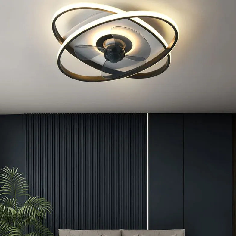 Ceiling Fan With Light For Bedroom Arisha Metal Dimmable Led